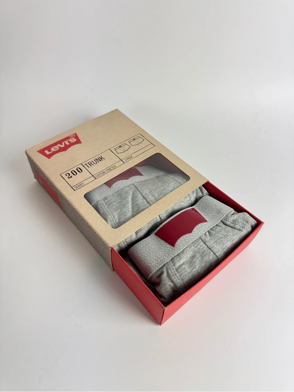 Levi's Men Gray Trunk Underwear 2 Pack Size S